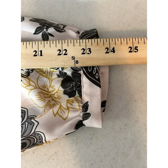 Loft Plus Powder Pink Multicolor Floral Print Long Sleeve Blouse Womens Size 22 - Picture 8 of 9